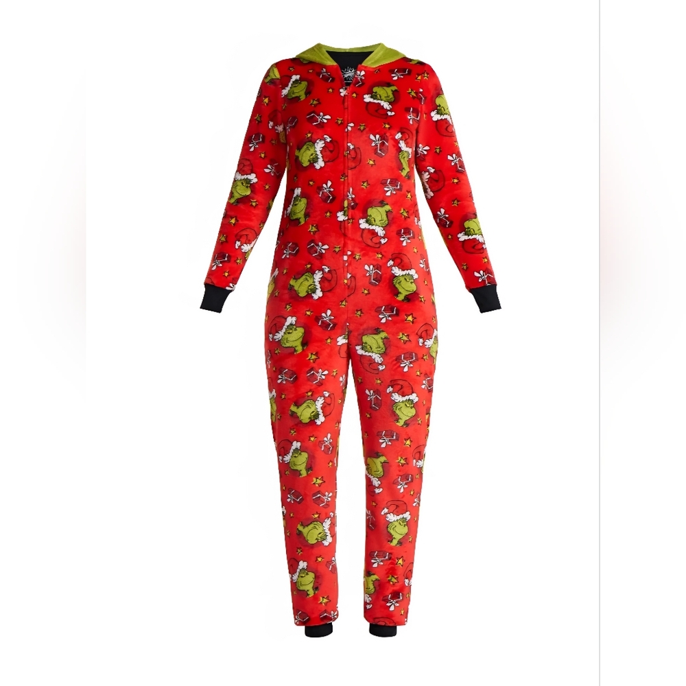 NWT Grinch Super Minky Union Suit w/pockets